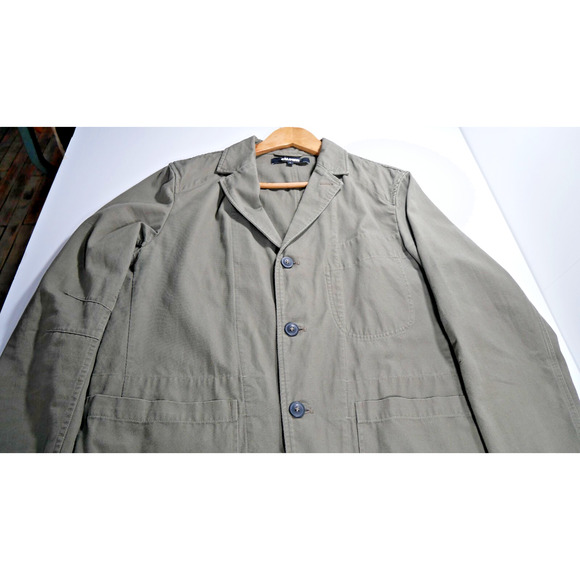 Baldwin Denim James Utility Blazer Mens Large in Taupe Gray Minimalist Workwear - Picture 4 of 8